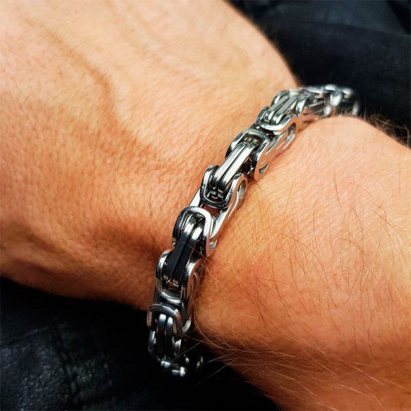 Silberner Männer Armreif gedreht & geschmiedet in Thai Silber