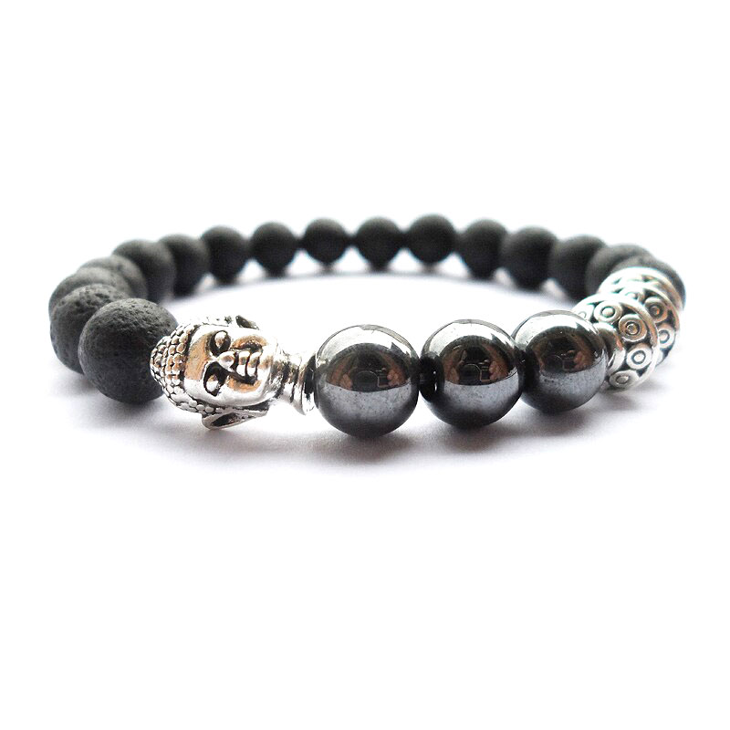 Buddha Armband Onyx Hämatit Mode Fashion bracelet LAVA Tigerauge Rosenkranz oa4 
