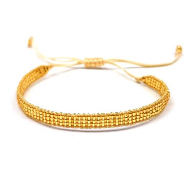 gold rocailles perlen armband