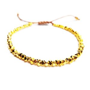 Edelstahl Schäkel Armband mit gewebtem Stoff schwarz maritim